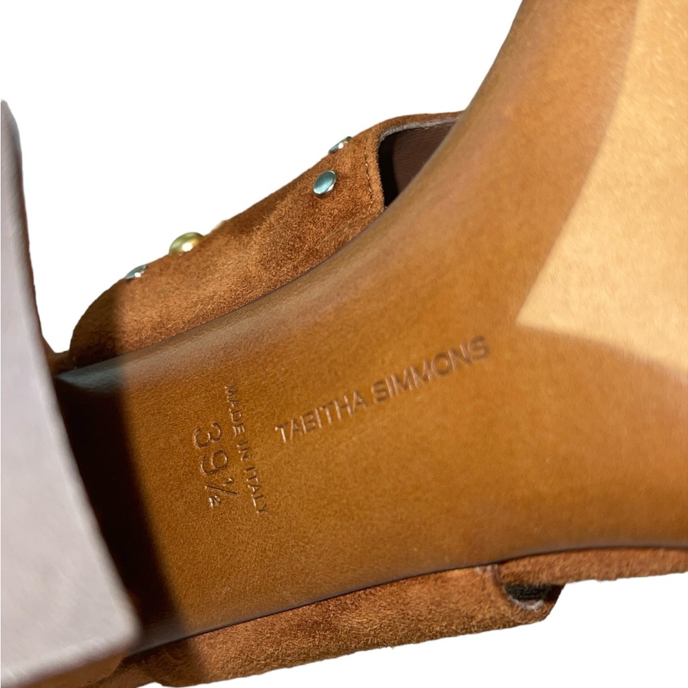 Tabitha Simmons Celia Brown Suede Sandals Studded Size 9 NIB - Picture 8 of 16